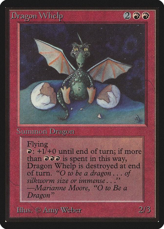 Dragon Whelp card from Beta Edition