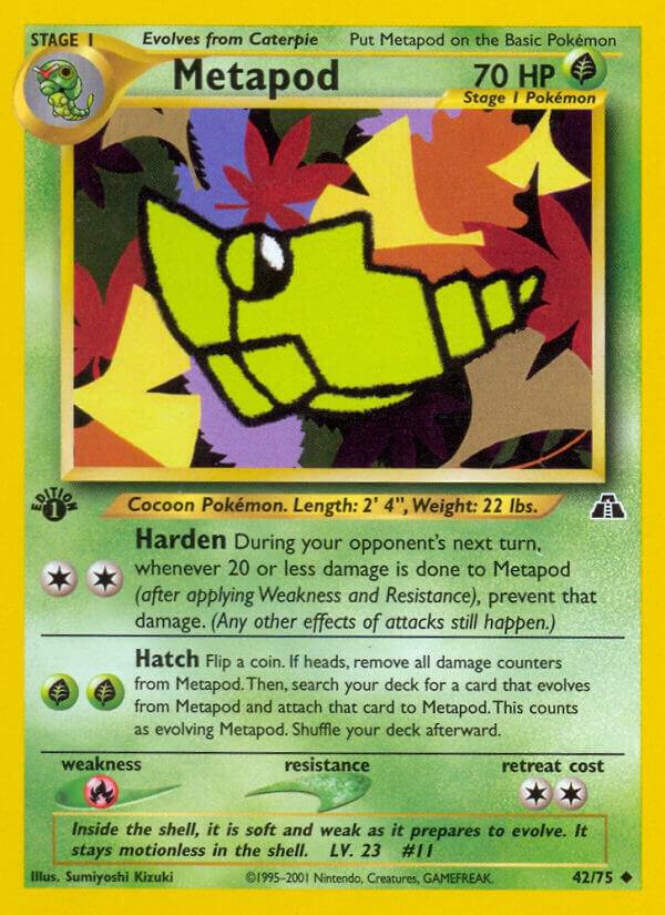Metapod 42/75 card from Neo Discovery