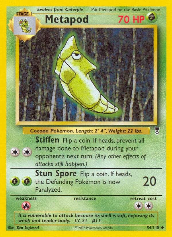 Metapod 054/110 card from Legendary Collection