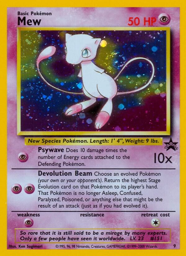 Mew (9) 09/53 card from WoTC Promo