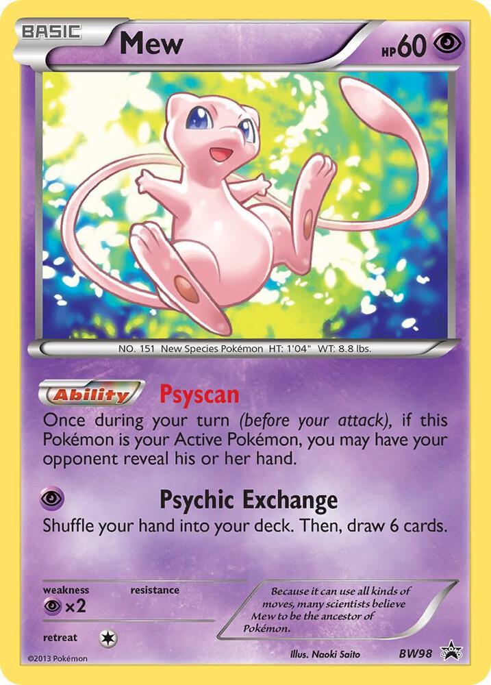 Mew BW98 card from Black and White Promos