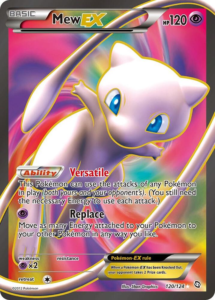 Mew EX (120 Full Art) 120/124 card from Dragons Exalted