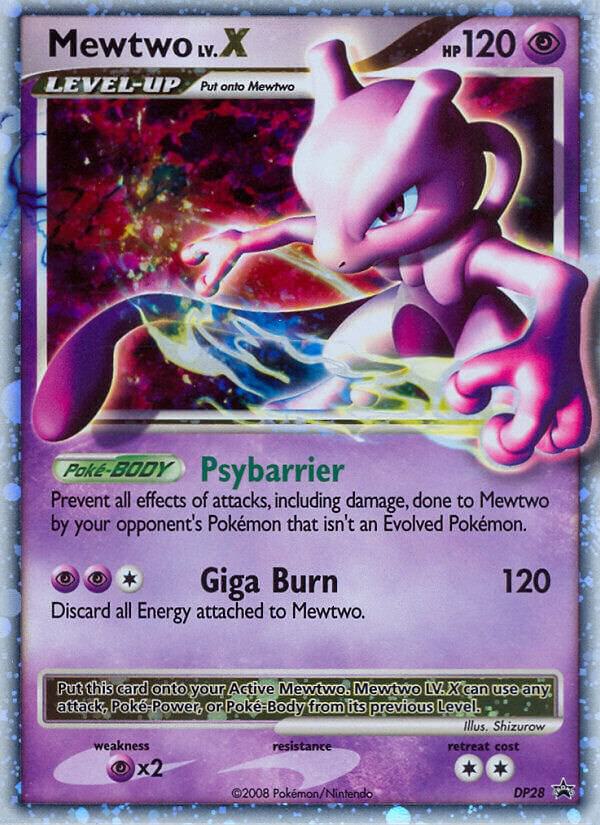 Mewtwo LV.X DP28 card from Diamond and Pearl Promos