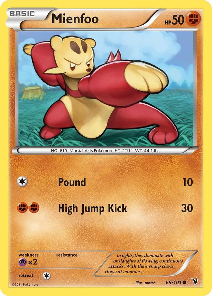 Mienfoo 69/101 card from Noble Victories