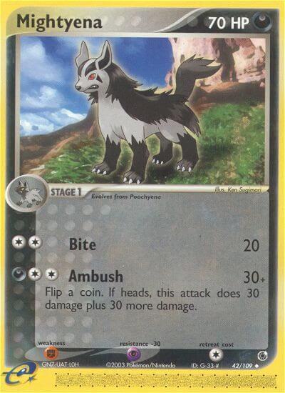 Mightyena 42/109 card from Ruby and Sapphire