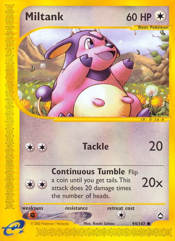 Miltank 094/147 card from Aquapolis
