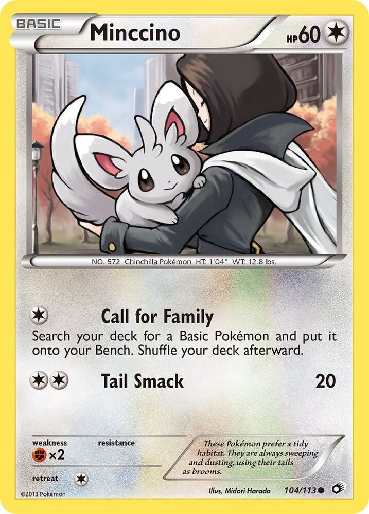 Minccino 104/113 card from Legendary Treasures