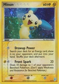 Minun 6/12 card from EX Trainer Kit 2: Plusle & Minun