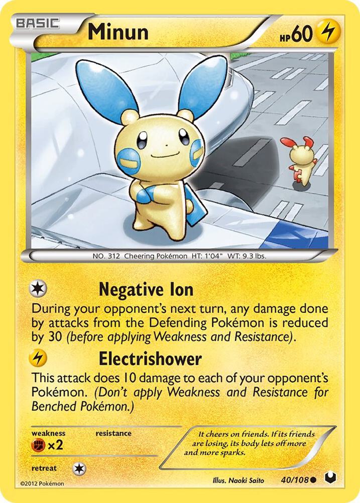 Minun 40/108 card from Dark Explorers