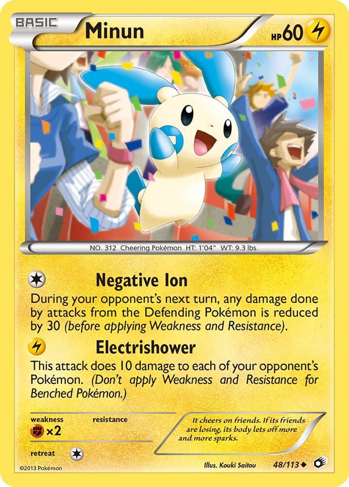Minun 48/113 card from Legendary Treasures