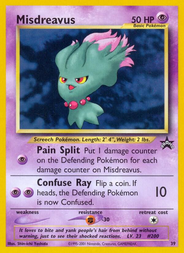 Misdreavus 39/53 card from WoTC Promo