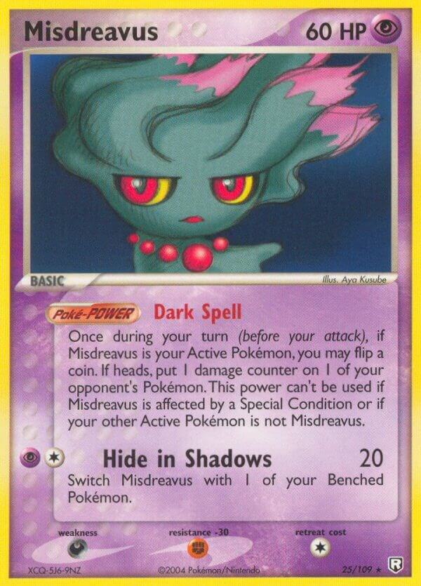 Misdreavus 25/109 card from Team Rocket Returns