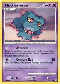 Misdreavus 91/130 card from Diamond and Pearl