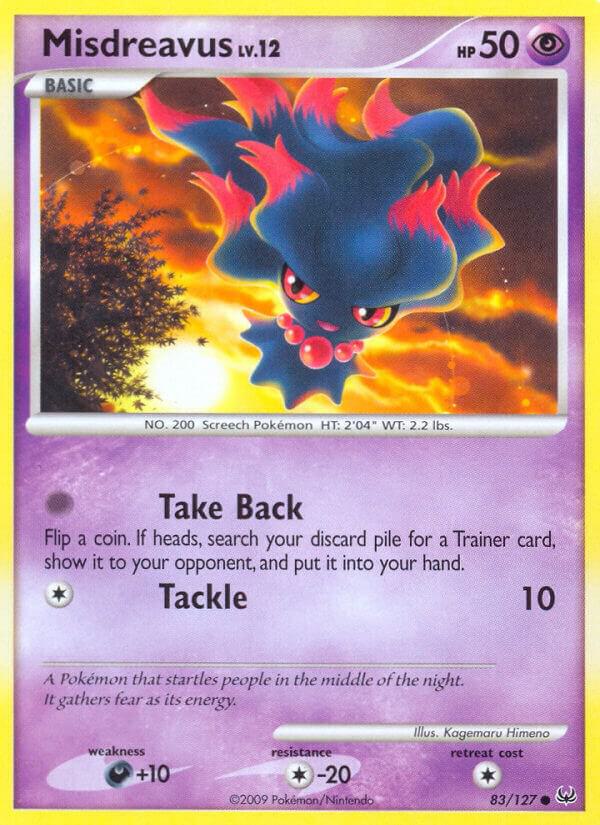 Misdreavus 83/127 card from Platinum