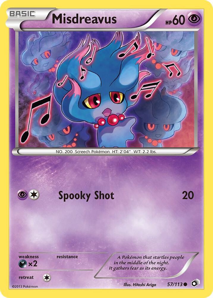 Misdreavus 57/113 card from Legendary Treasures