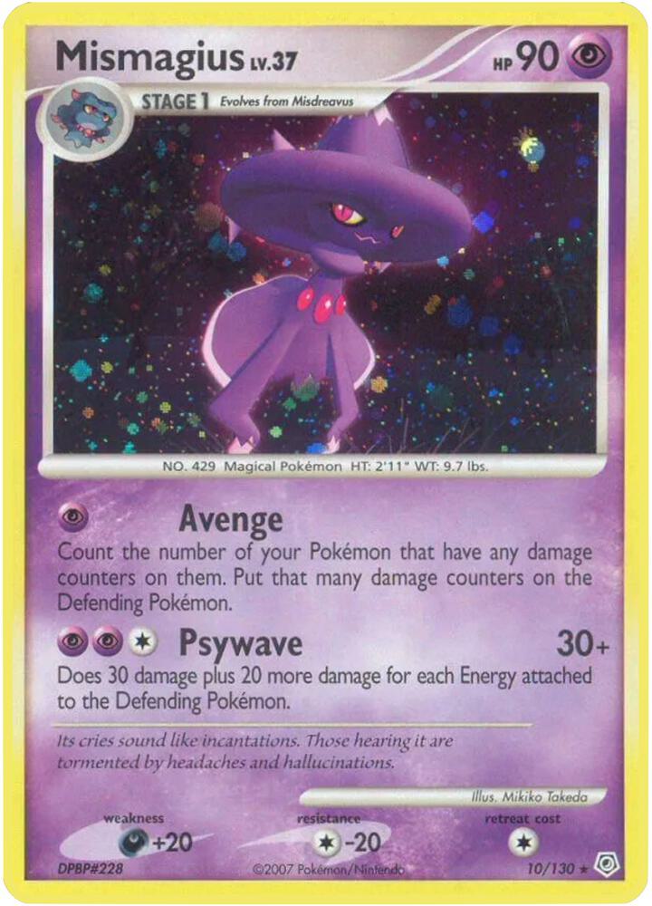 Mismagius 10/130 card from Diamond and Pearl
