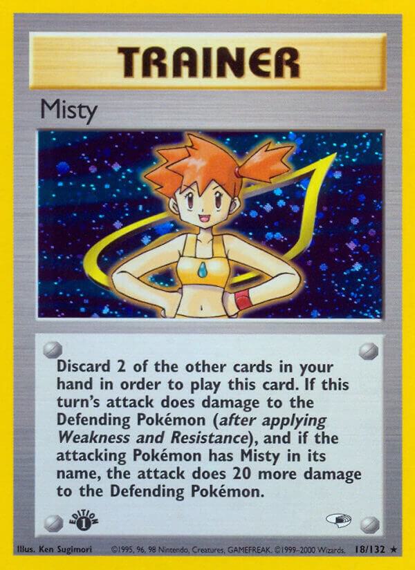 Misty (18) 018/132 card from Gym Heroes