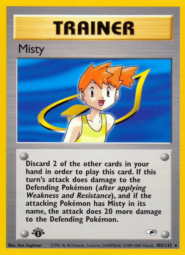 Misty (102) 102/132 card from Gym Heroes