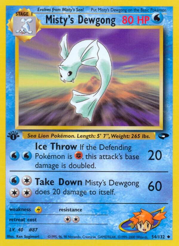 Misty's Dewgong 054/132 card from Gym Challenge