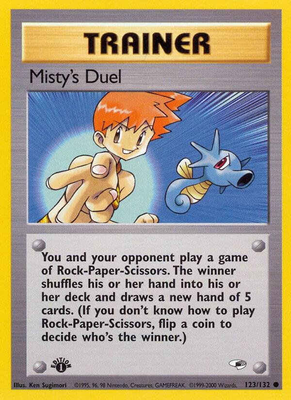 Misty's Duel 123/132 card from Gym Heroes