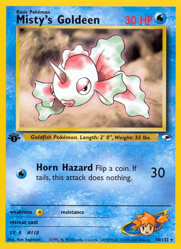 Misty's Goldeen (30) 030/132 card from Gym Heroes