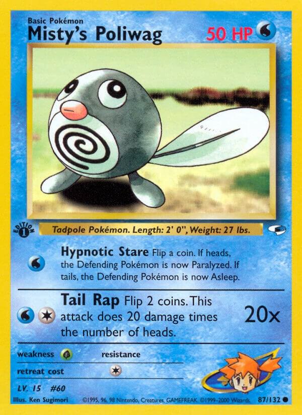 Misty's Poliwag 087/132 card from Gym Heroes