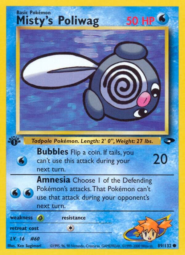 Misty's Poliwag 089/132 card from Gym Challenge