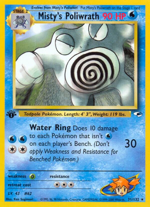 Misty's Poliwrath 031/132 card from Gym Heroes