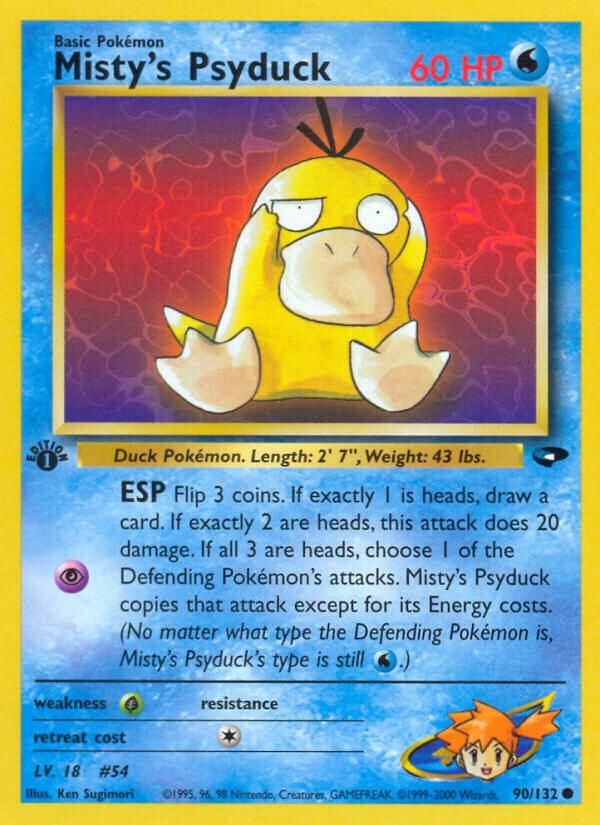 Misty's Psyduck 090/132 card from Gym Challenge