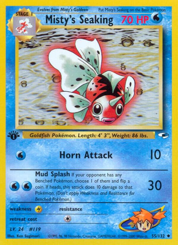 Misty's Seaking 055/132 card from Gym Heroes