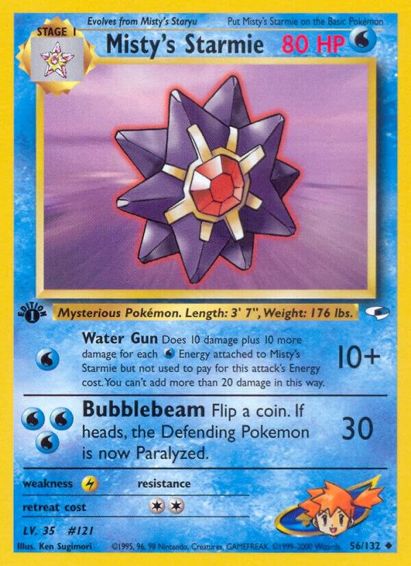 Misty's Starmie 056/132 card from Gym Heroes