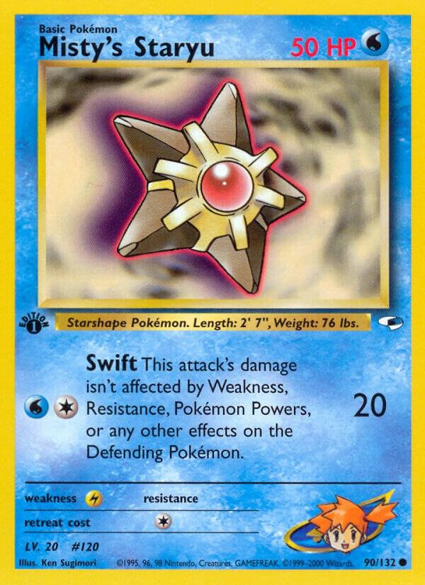 Misty's Staryu 090/132 card from Gym Heroes