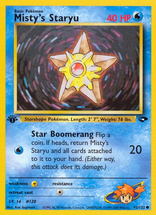Misty's Staryu 092/132 card from Gym Challenge