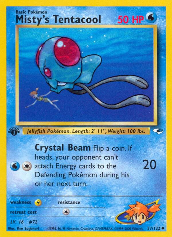 Misty's Tentacool (57) 057/132 card from Gym Heroes