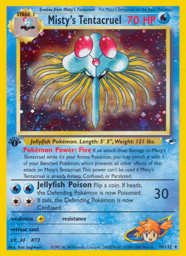 Misty's Tentacruel 010/132 card from Gym Heroes