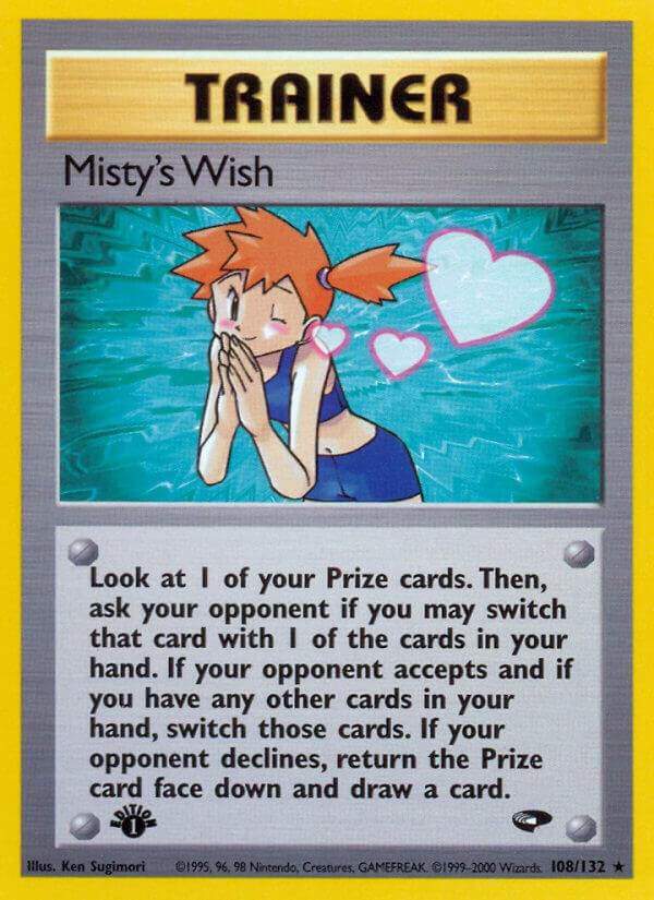Misty's Wish 108/132 card from Gym Challenge