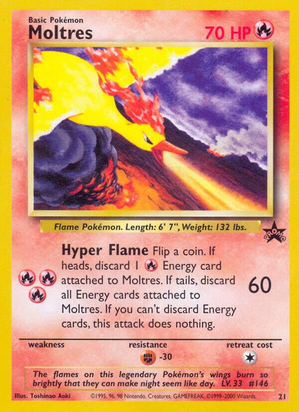 Moltres 21/53 card from WoTC Promo