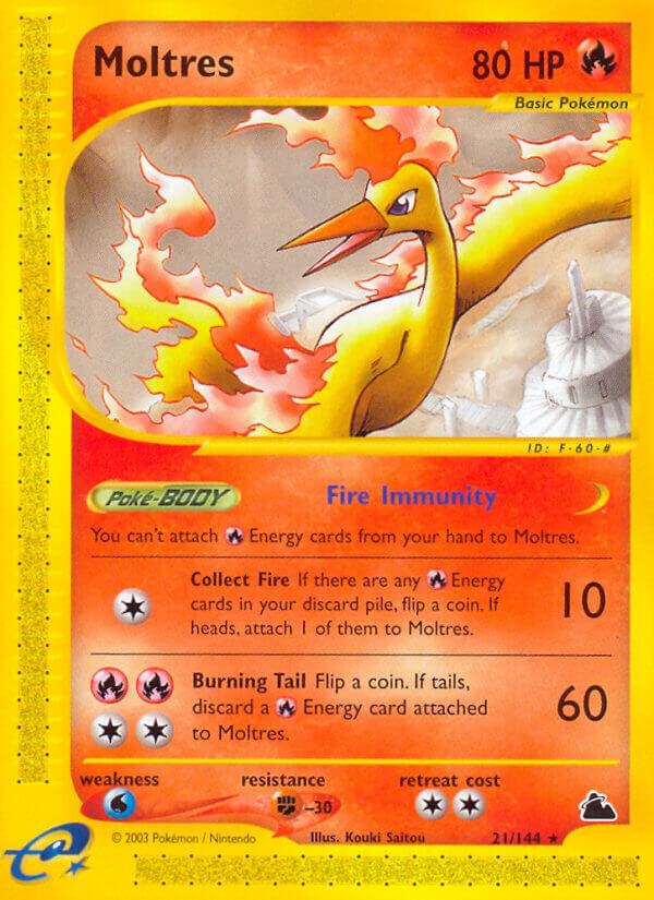 Moltres 021/144 card from Skyridge