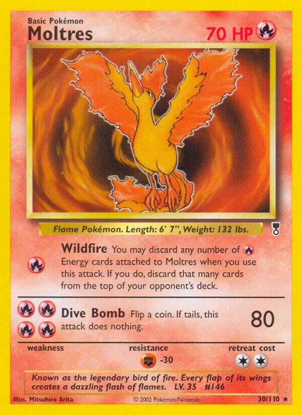Moltres 030/110 card from Legendary Collection