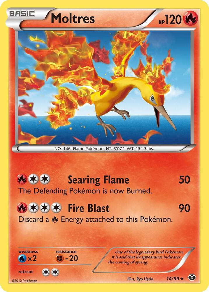 Moltres 14/99 card from Next Destinies