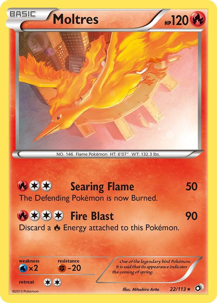 Moltres 22/113 card from Legendary Treasures