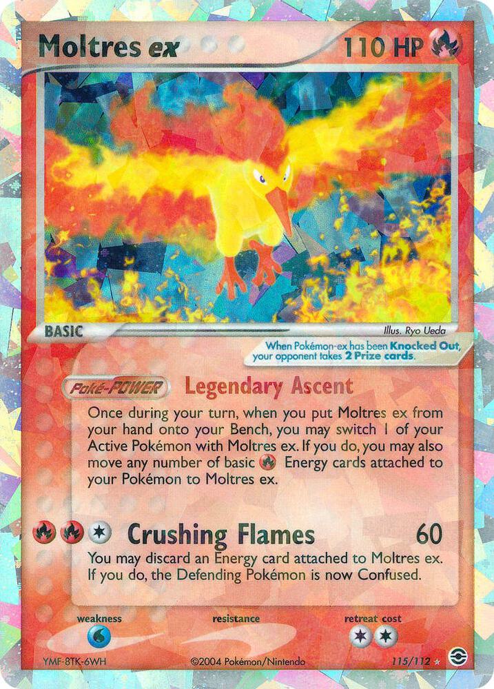 Moltres ex 115/112 card from FireRed & LeafGreen