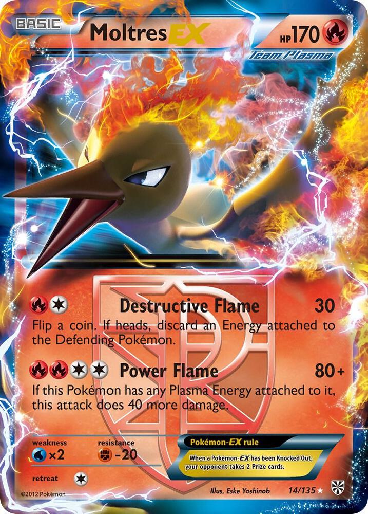 Moltres EX (Team Plasma) 14/135 card from Plasma Storm