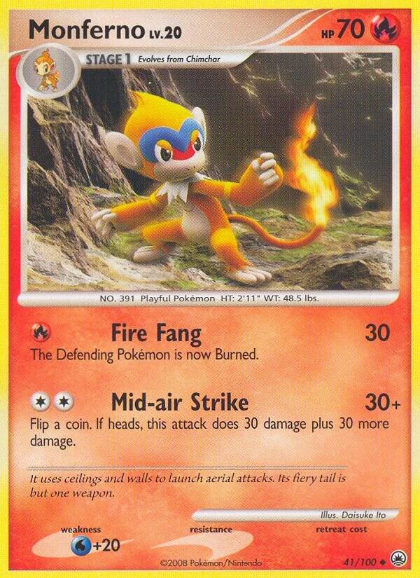 Monferno 41/100 card from Majestic Dawn