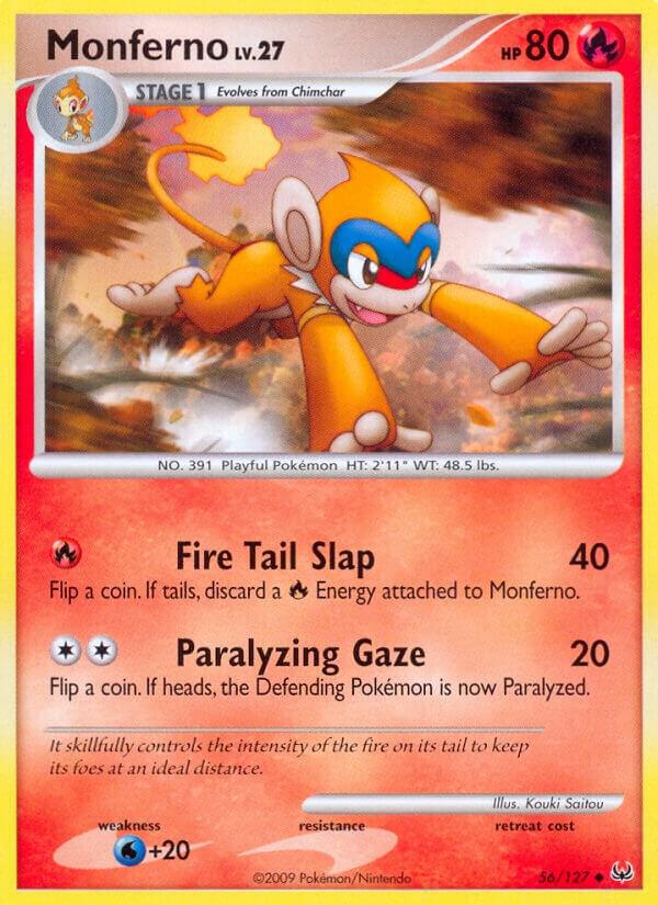 Monferno 56/127 card from Platinum