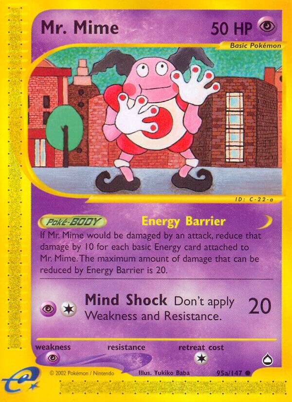 Mr. Mime (95a) 095a/147 card from Aquapolis