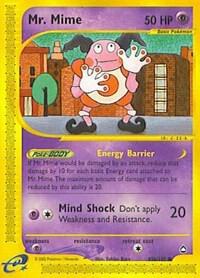 Mr. Mime (95b) 095b/147 card from Aquapolis