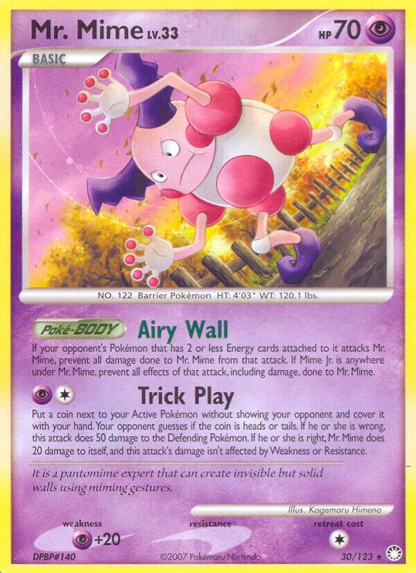Mr. Mime 30/123 card from Mysterious Treasures