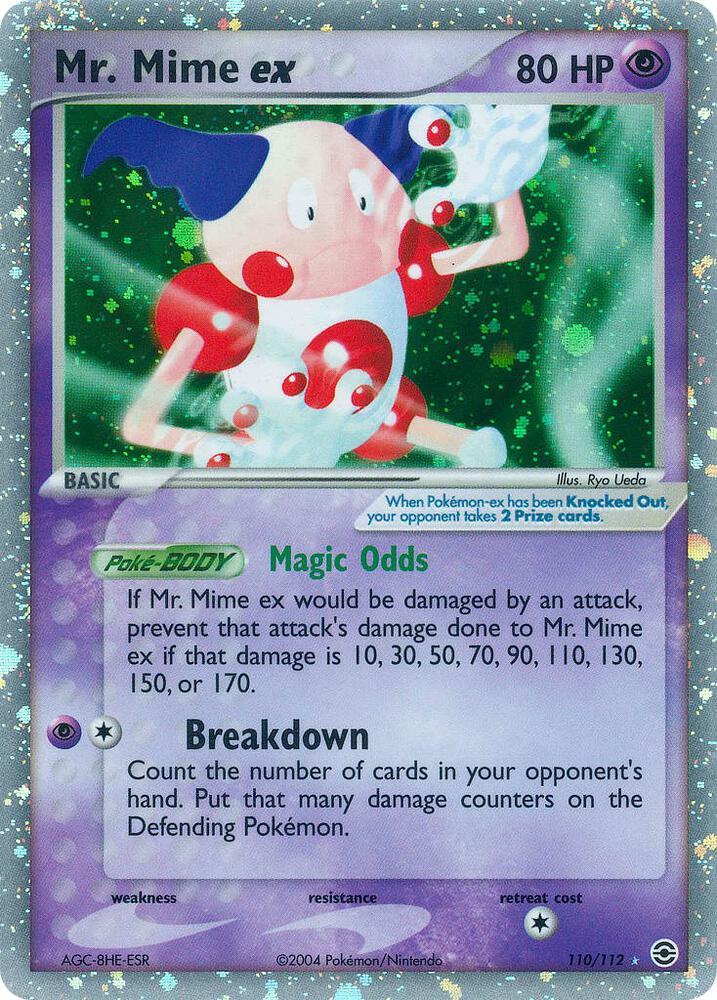 Mr. Mime ex 110/112 card from FireRed & LeafGreen