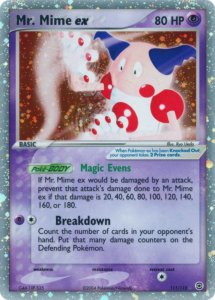 Mr. Mime ex 111/112 card from FireRed & LeafGreen